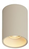 Qazqa Deckenstrahler, Deckenspot - Deep - Beige, max. 10W, Geeignet für LED, 10cm, Rund, Ideal als Küche lampe und Wohnzimmerlampe