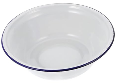 KICHOUSE Enamel Deep Pie Pan 22cm Small Baking Dish Vintage Enameled Roasting Tray for Oven Cooking and Camping