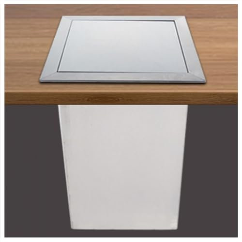 Pattumiera da incasso con coperchio basculante, in acciaio inox, pattumiera da incasso con coperchio a scomparsa per un facile smaltimento dei rifiuti