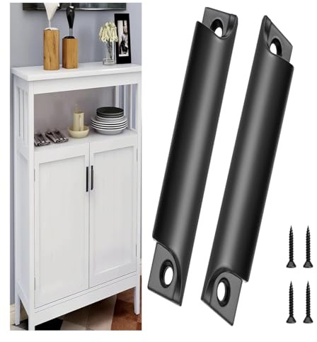 comvastars 2 pezzi Maniglie Maniglia Per Porta Scorrevole,handles,per esterni,con viti,in lega di alluminio,per porte e terrazze,per porte scorrevoli e cassetti,maniglia per zanzariera scorrevole.