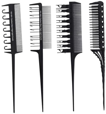 SAFIGLE 4pezzi Pettini Per Tingere i Per Acconciare i Pettin Per Mèches Pettin Per Tinture Strumenti Per Colorazione