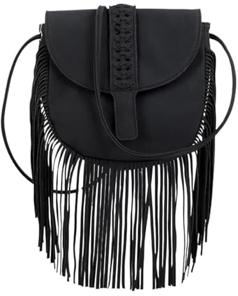 LYHYDMA Fransväska damväskor, vintage tofsväskor, kvinnors axel- och crossbody-väskor för daglig, Färg4, En Storlek