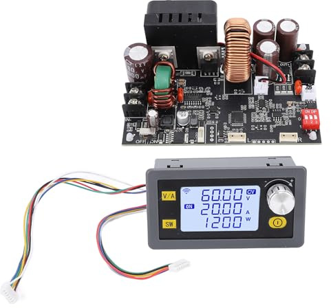 Fafeicy Alimentatore CC Regolabile CNC Convertitore di Tensione CC 1200 W 20A con Stabilizzatore di Tensione per Display LCD Uscita 5 V 9 V 12 V 24 V 36 V 48 V 60 V