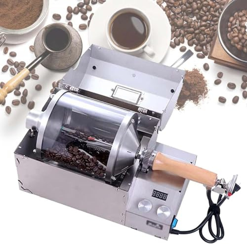JMOUZHG Electric Coffee Roaster Machine, Household Glass Coffee Bean Baker Roasting Machine with Timer, for Home Use