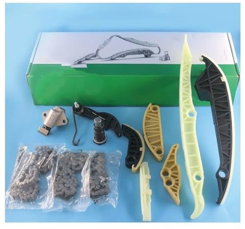 Kit courroie et galet d'accessoire Kit de tendeur chaîne distribution, 12 pièces, adapté pour A3 A4 A5 A6 TT, Jetta, Passat, Tiguan CC Kit de chaîne de distribution
