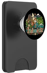 Hand Drawn Indonesia Travel Souvenir Landmark Gift PopSockets PopWallet for MagSafe