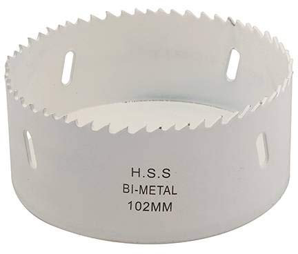 Bi-Metal Core Drill Bits - 102mm Diameter - HSS Steel Wood Hole Saw Worktop Cutters - Loops