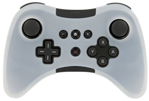 Weiche Silikon-Schutzhülle für Nintendo Wii U Pro WiiU Wireless Controller, Weiß