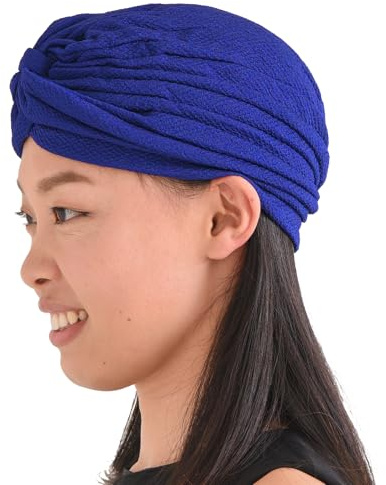 CHARM Turbantes para Mujer & Turbante Hombre, Azul Marino