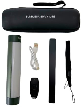 Sunblesa Upgrade Wiederaufladbare Bivvy Light - Magnetische LED Angel-Laterne mit Fernbedienung, 2600mAh Powerbank, Rot/Grün/Weiß Modi, Wasserdicht für Karpfenangeln Camping