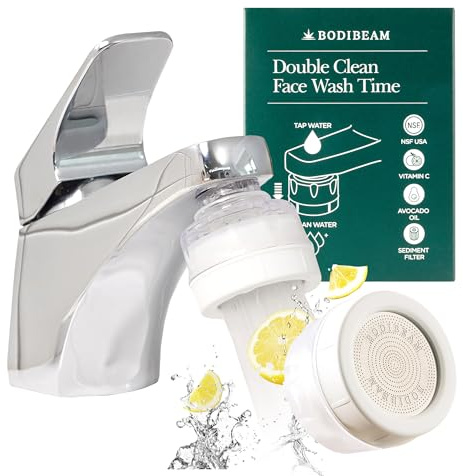 BODIBEAM Bathroom Sink Filter, Sink Faucet Filter, Bathroom Faucet Filter, Water Filter for Sink, Skincare Sink Water Filter for Bath, Gifts for Women, Stocking Stuffers