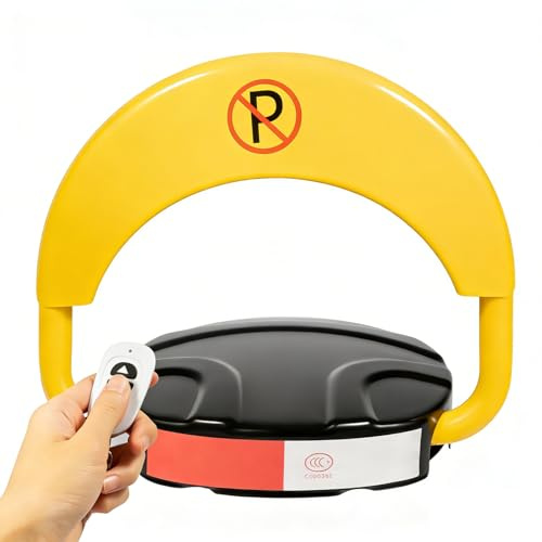 Futchoy Parkeringsspärr med fjärrkontroll, parkeringsspärr, vikbart batteri, parkeringsplats, hinder, antikollision, 180° fjärrstyrt parkeringslås, vattentätt