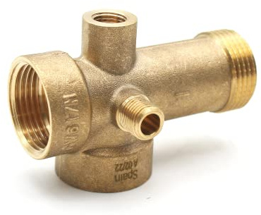 DOJA Barcelona | 5 Wege Wasserverteiler | 1 | Messing T Stück 1 Zoll | 5 Fach Wasseranschluss Verteiler | Druckschalter für Hauswasserwerk Pumpe | T Anschluss für Wasserpumpe Bewässerung