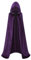 maxToonrain Cape à capuche en velours pour adultes, cape unisexe avec capuche pour Halloween, Noël et déguisement (170 cm, violet)