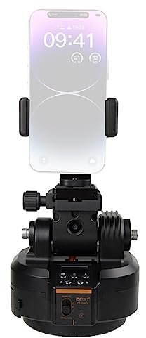 YT-2000 Auto Motorized Rotating Panoramic Head with Remote Control, AI Intelligent Follow Function and Live Function Support 2kg Camera Phone Pan Tilt Video Tripod Head Stabilizer