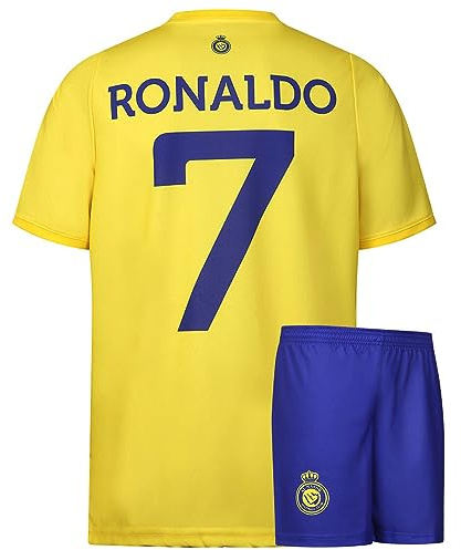 Nassr Fotbollströja Hem - 2024-2025 - Barn och Vuxna - Pojkar - Fotbollsutrustning - Fotbollspresenter - Sport-T-shirt - Sportkläder - Storlek M