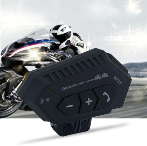 REDGO Auriculares de Cascos de Motocicleta Bluetooth 5.0 - Conexión Inalámbrica Estable, Batería de 2000mAh, Intercomunicador a 150m, Calidad de Sonido Hi-Fi, Resistente al Agua IP67