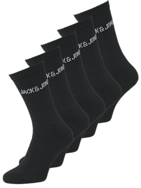 JACREGEN TENNIS-strumpa 5-pack NOOS, Svart/pack: svart – svart – svart – svart, One Size