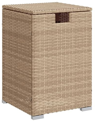 vidaXL Mesa Cubierta para bombona de propano ratán Beige 40x40x60 cm