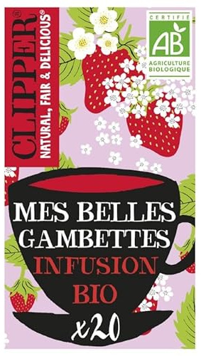 Infusion Bio CLIPPER Mes Belles Gambettes 40g - Favorise la Circulation Sanguine - Épicerie Diététique - Infusion au Goût Unique - Le Lot De 4