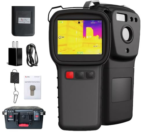 Caméra thermique 384 x 288 IR haute résolution professionnelle - 40 °C à 1200 °C - Écran TFT 800 x 640 - Taux de rafraîchissement de 60 Hz avec fonction de portée laser de 700 m