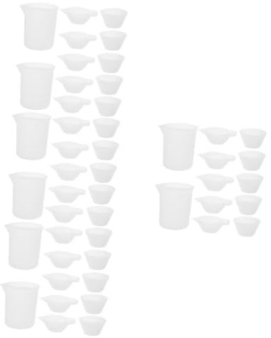 Lurrose 4juegos Tazas Medidoras De Resina Epóxica Escala Vasos Mezcladores Para Manualidades De Bricolaje y Arte Herramientas De Medición Para Proyectos