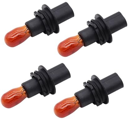 4 Stück/Set SHLPDFM bernsteinfarbene orange Spiegelblinkerbirne Außenspiegel-Blinkerlampe und Halter 2E0945981, A0008201277 68010096AA passend für Mercedes, Sprinter, VW, Volkswagen, Crafter 2006–2016