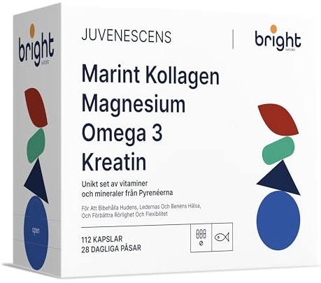 Marint Kollagen med Hyaluronsyra, Magnesium, Omega 3 TG, Kreatinmonohydrat - SmartAbsorb™ | för hudhälsa, rörlighet i leder och energi | 28 dagliga påsar