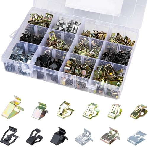 240 Pezzi Clip Universale Cruscotto Fermaglio per Cruscotti In Metallo Fissaggi per Cruscotto Kit Clip-Pannello Metallo Clip Fissaggio Interno Cruscotto Ricambio per Maggior Parte delle Auto,12 Misure