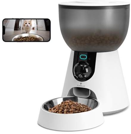 Automatic Cat Feeder 5GHz/2.4GHz Wifi with Camera For Home,4L Capacity | WiFi App Control,1080P HD Live View,120°Wide Angle,Infrared Night Vision,Two-Way Audio Interaction,304 Stainless Steel Bowl