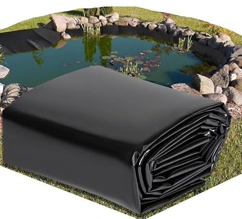 Revêtement flexible de 16 mm en polyéthylène haute densité préformé pour une coupe facile, idéal pour les bassins à carpes koï, les jardins d'eau et les fontaines (3 x 5,5 m)