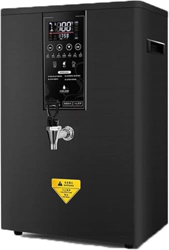 XCSCUK Distributore di Acqua Calda istantaneo, scaldabagno Automatico Commerciale da 3000W, con Pannello di Controllo Intelligente LCD, per ristoranti e Bar (Black 50L)