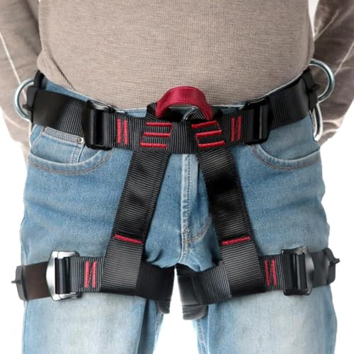 Ylnailky Imbracatura Per Arrampicata - Imbracature Antincendio Regolabili,Attrezzatura Di Sicurezza Mezzo Corpo Per Adulti Donne Uomini Appassionati Speleologia Escursionismo