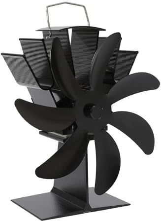 Ventilatore Bruciatori Legna Ventilatore For Stufa Alimentata A Calore A 7 Pale Bruciatore A Legna For Eco-friendly Silenzioso Termoventilatore For Caminetto Domestico Distribuzione Efficiente Del