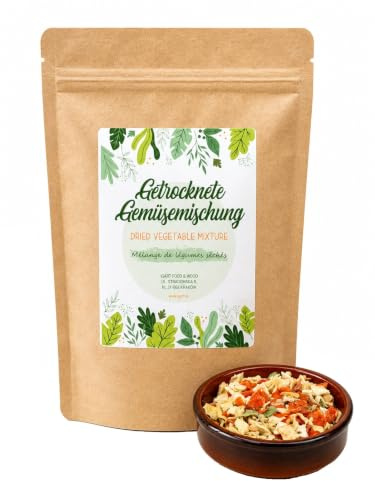 IGART FOOD & WOOD Misto di Verdure Essiccate Polacche Pastinaca Carote Porro Cipolla Prezzemolo Senza Sale Naturale Disidratato per Zuppe Sughi Stufati Brodi Base Culinaria Tradizionale (500g)