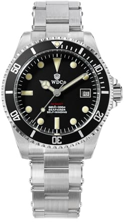 watchdives WD5513M Vintage Sub Taucheruhr für Herren, 9015 90S5 Automatisches Mechanisches Luxus-Taucheruhr, 40,7 mm Gewölbtes Saphirglas Armbanduhr, 20 Bar wasserdichte Taucheruhr