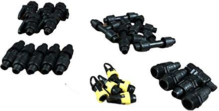 acquaverde Kit RACCORDI Assortiti per MANICHETTA Tubo GOCCIOLANTE Tee Raccordo PORTAGOMMA Tappo 16 17 MM