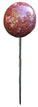 Jürgen Bocker Garten-Ambiente rot Gartenstecker Rosenkugel 10 cm Edelstahl mit Granitlackierung Stab 80 cm, BS 100 035