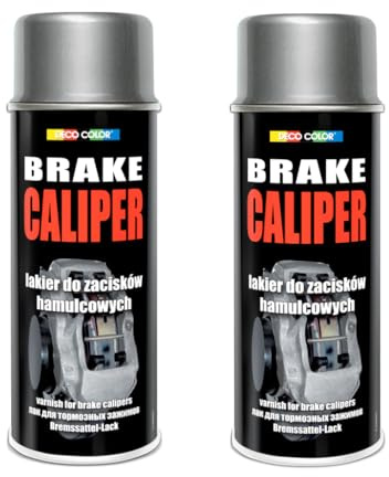 Deco Color Brake Caliper Drum Spray Paint HIGH Gloss Moto CAR Sport Tuning (Silver Satin)