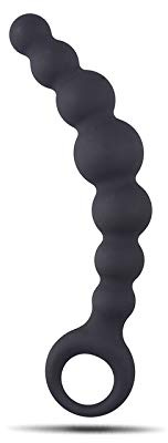 Marielove - Analplug aus Silikon - Analkette Unisex - Länge 185 mm - Durchmesser 33 mm - Verschieden große Analkugel - Analstimulation - Buttplug für Frau und Mann - Mit Handgriff - Sexspielzeug