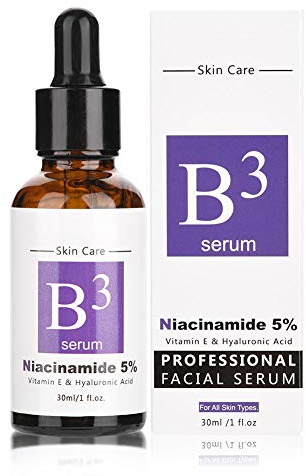 Pure 5% Gesichtsserum, Niacinamide Vitamin E & Hyaluronic acid Face Serum, Moisturizing Firming Anti-Wrinkle Gesichtspflegeserum, Geeignet für alle Hauttypen