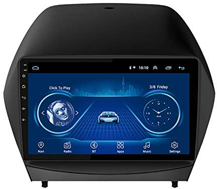 BIEKANNM Android 8.1 2.5D IPS 4 Core (8 Core) Auto-DVD-Radio GPS-Navigation für Hyundai IX35 2010-2015 9-Zoll-Stereo-Audio-Navi-Video mit Bluetooth-Anrufen WiFi-Touchscreen,4 core-WiFi: 1+32G