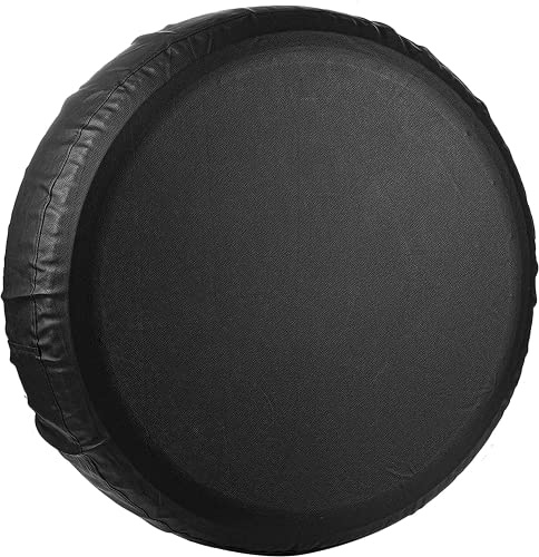14 Pouces Housse de Roue Couverture de Pneu Couverture de Pneu de Secours de Voiture Noire PVC Épaississant Universel for RV SUV Camion Couverture Souple (Diamètre Total De La Roue 66-68 Cm)