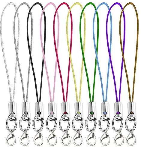 Einfache Handy Lanyard Strap für Schlüssel Schlüsselanhänger,Handyanhänger Schlaufen mit Karabiner,Telefonring Strap Handy Charm Cord zum Pendents USB Schüsselanhänger (100 Farbe)