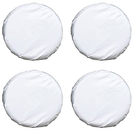 ETOPARS 4 Piezas Cubiertas de Neumáticos 18-21 Pulgadas Impermeable Cubierta de llanta de Refacción Cubierta Neumático Funda Protector para Ruedas Remolque Plata