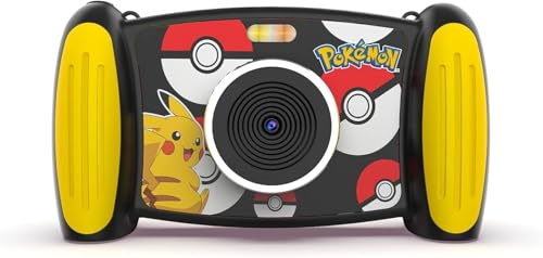 Accutime POKC3000 Appareil Photo interactif Pokémon pour Enfant, Photo 5 MP, résolution vidéo 1080p, Zoom 4X, 5 filtres Amusants et Effets spéciaux, écran 2 en 1, avec Carte Micro SD, pour garçons et