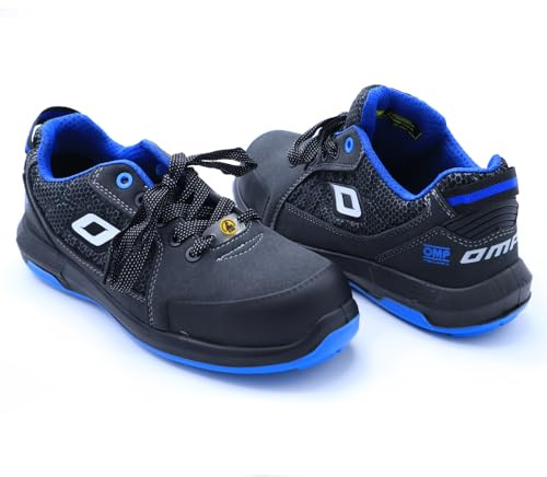 OMP Meccanica Scarpe di Sicurezza S1P PRO Sport Numero 48 Grigio/Blu - Scarpe da Lavoro Antinfortunistiche ISO 20345