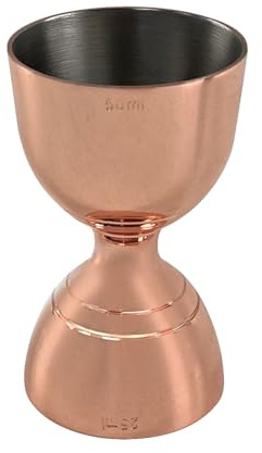 Beaumont Copper Plated Bell Jigger 25ml/50ml - Precise, Consistent Measurements for Cocktails, Liquor, Drinks, Dishwasher Safe, Ideal for Bars, Pubs, Home Use | Ensures consistent, precise measurements for cocktails and spirits to elevate drinks service in busy bars or pubs.