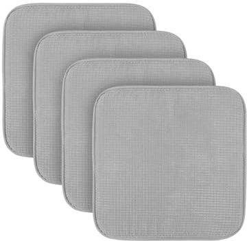 Bestlivings Sitzkissen (4er Pack) Stuhlkissen mit Anti Rutsch Unterseite 38cm x 38cm - Öko-Tex Zertifiziert - Sitzauflage Uni, Stuhlpolster Stuhlauflage