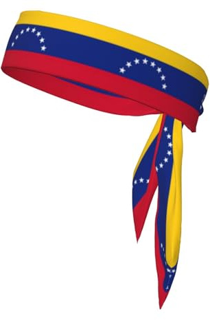 YQxwJL Bandiera del Venezuela Stampa Fasce per la testa per uomo e donna, bandana regolabile fasce per il sudore fasce per capelli per lo sport
